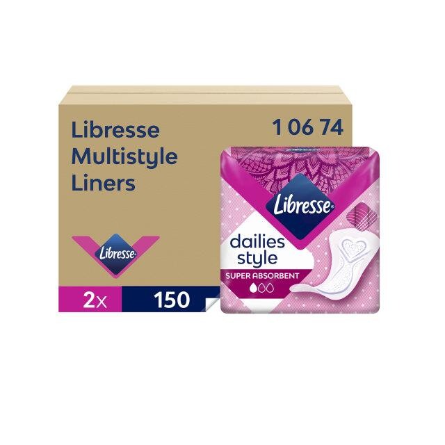 Trusseindlæg Libresse Multistyle 10674 150 stk pr pakke - 2 pakker