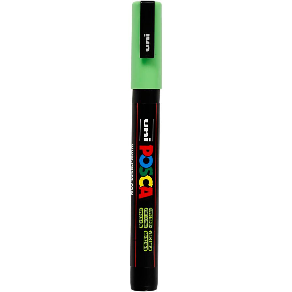 Tusch Posca, stregtykkelse: 0,9-1,3 mm, PC-3M , apple green, fine, 1stk.