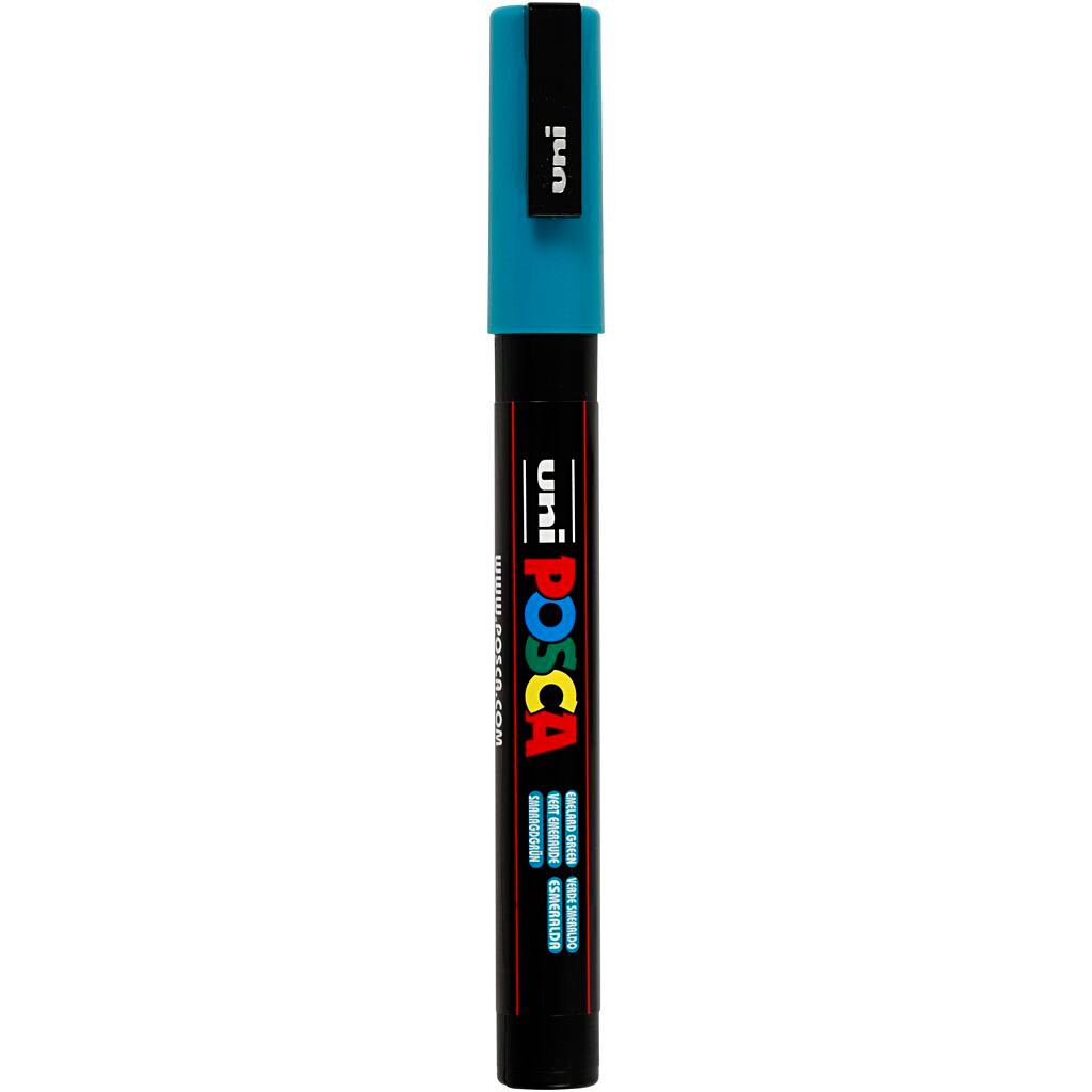 Tusch Posca, stregtykkelse: 0,9-1,3 mm, PC-3M , emerald green, fine, 1stk.