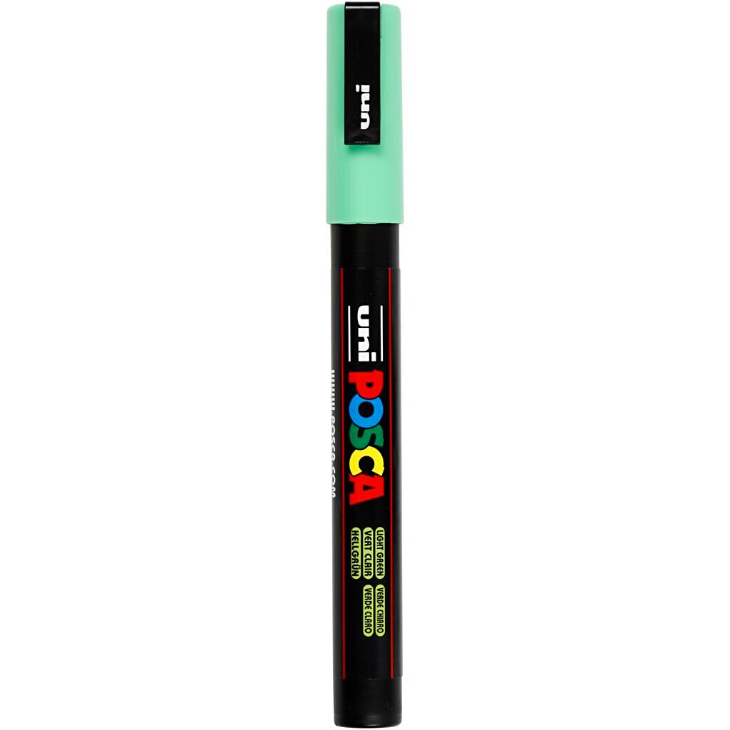 Tusch Posca, stregtykkelse: 0,9-1,3 mm, PC-3M , light green, fine, 1stk.