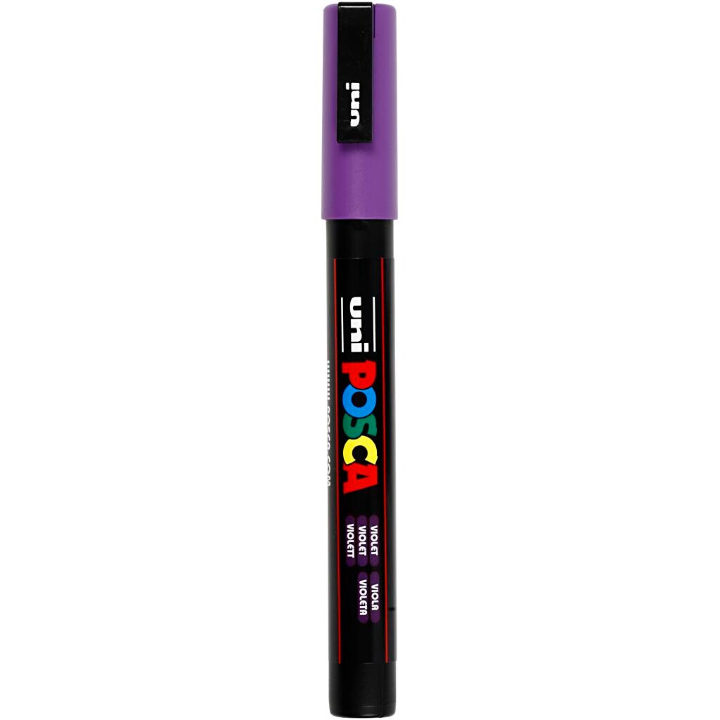 Tusch Posca, stregtykkelse: 0,9-1,3 mm, PC-3M , violet, fine, 1stk.