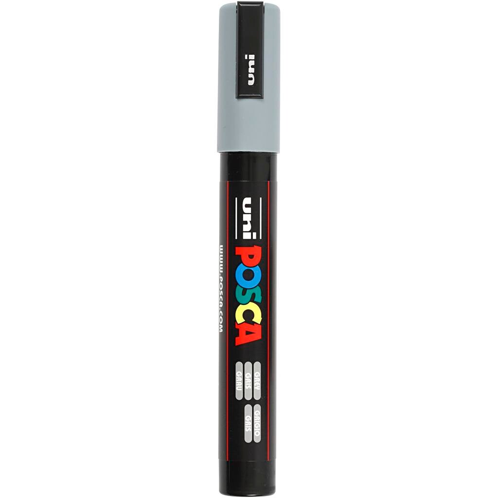 Tusch Posca, stregtykkelse: 2,5 mm, PC-5M , grey, medium, 1stk.