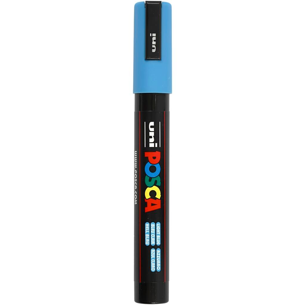 Tusch Posca, stregtykkelse: 2,5 mm, PC-5M , light blue, medium, 1stk.