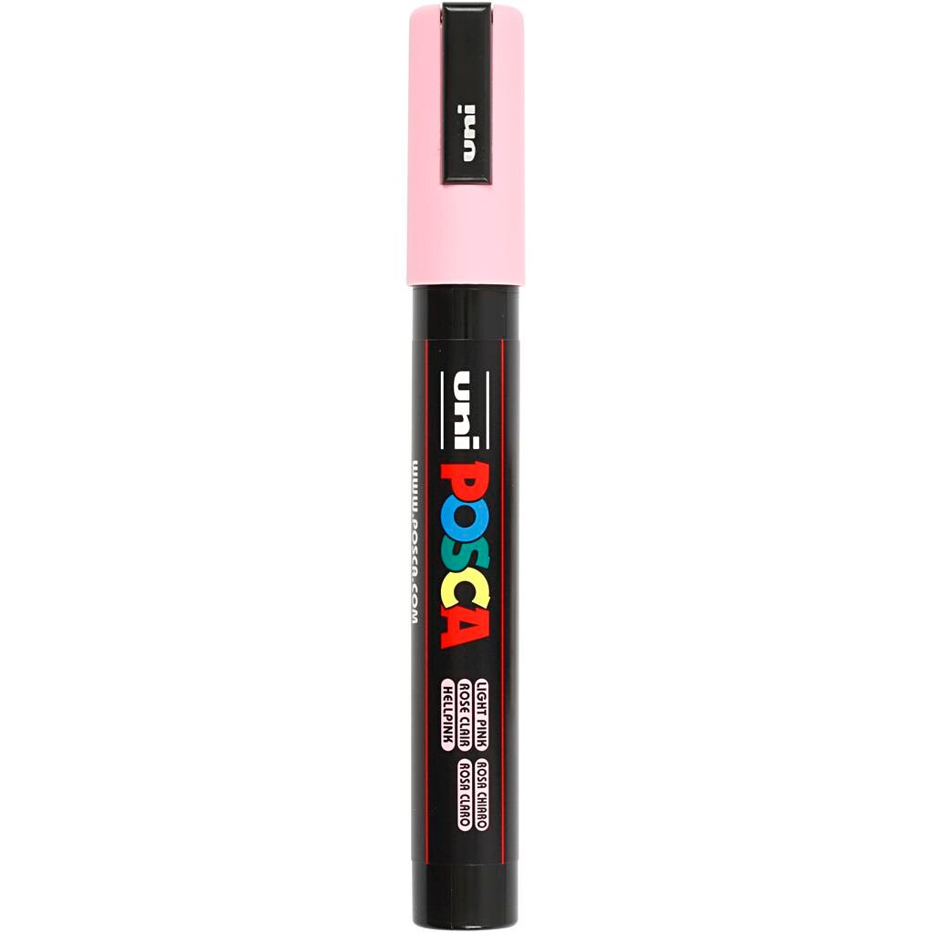 Tusch Posca, stregtykkelse: 2,5 mm, PC-5M , light pink, medium, 1stk.
