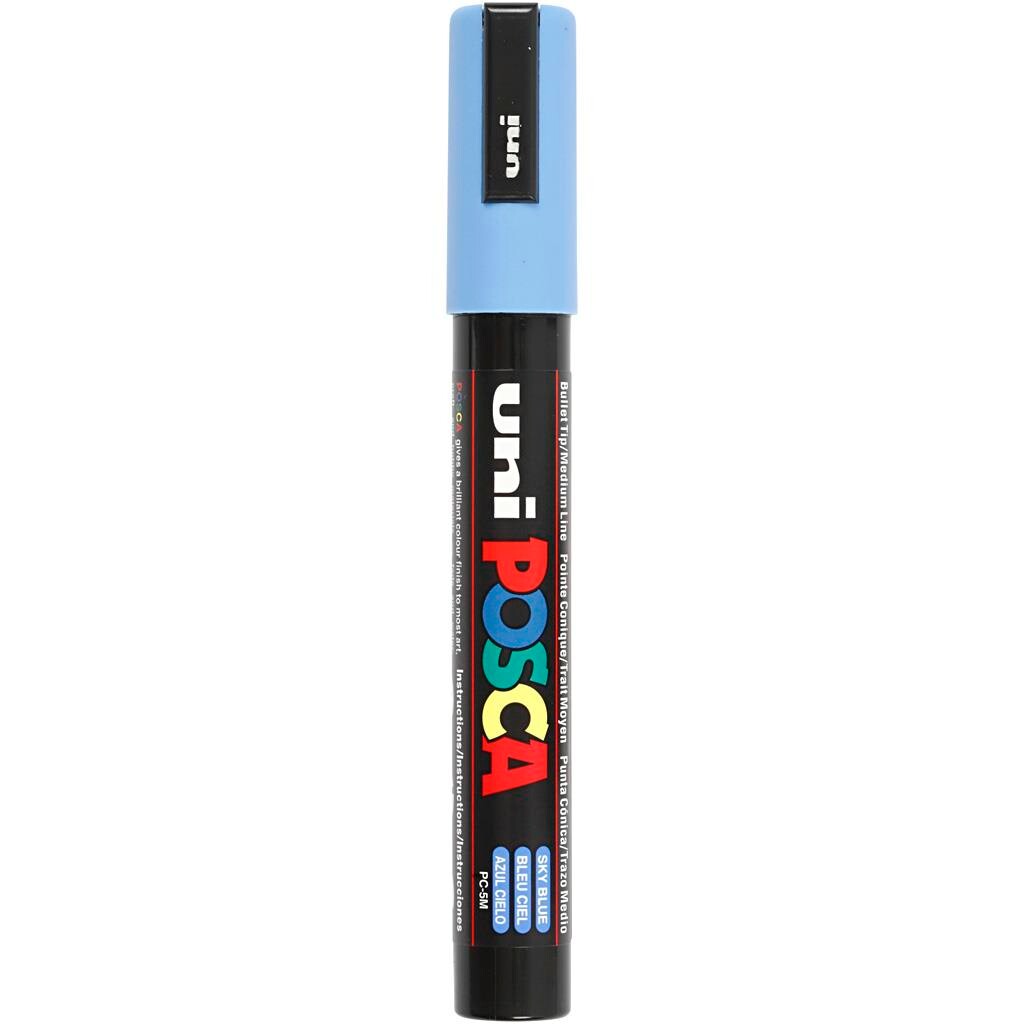 Tusch Posca, stregtykkelse: 2,5 mm, PC-5M , sky blue, medium, 1stk.