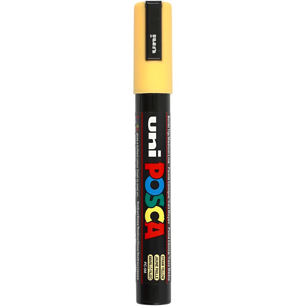 Tusch Posca, stregtykkelse: 2,5 mm, PC-5M , straw yellow, medium, 1stk.