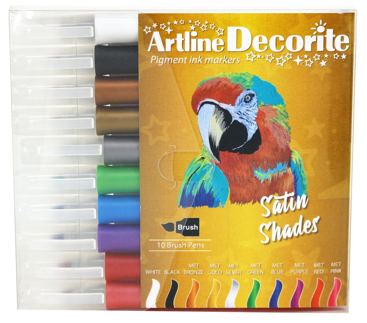 Tuscher Artline Decorite brush metallic - 10 stk