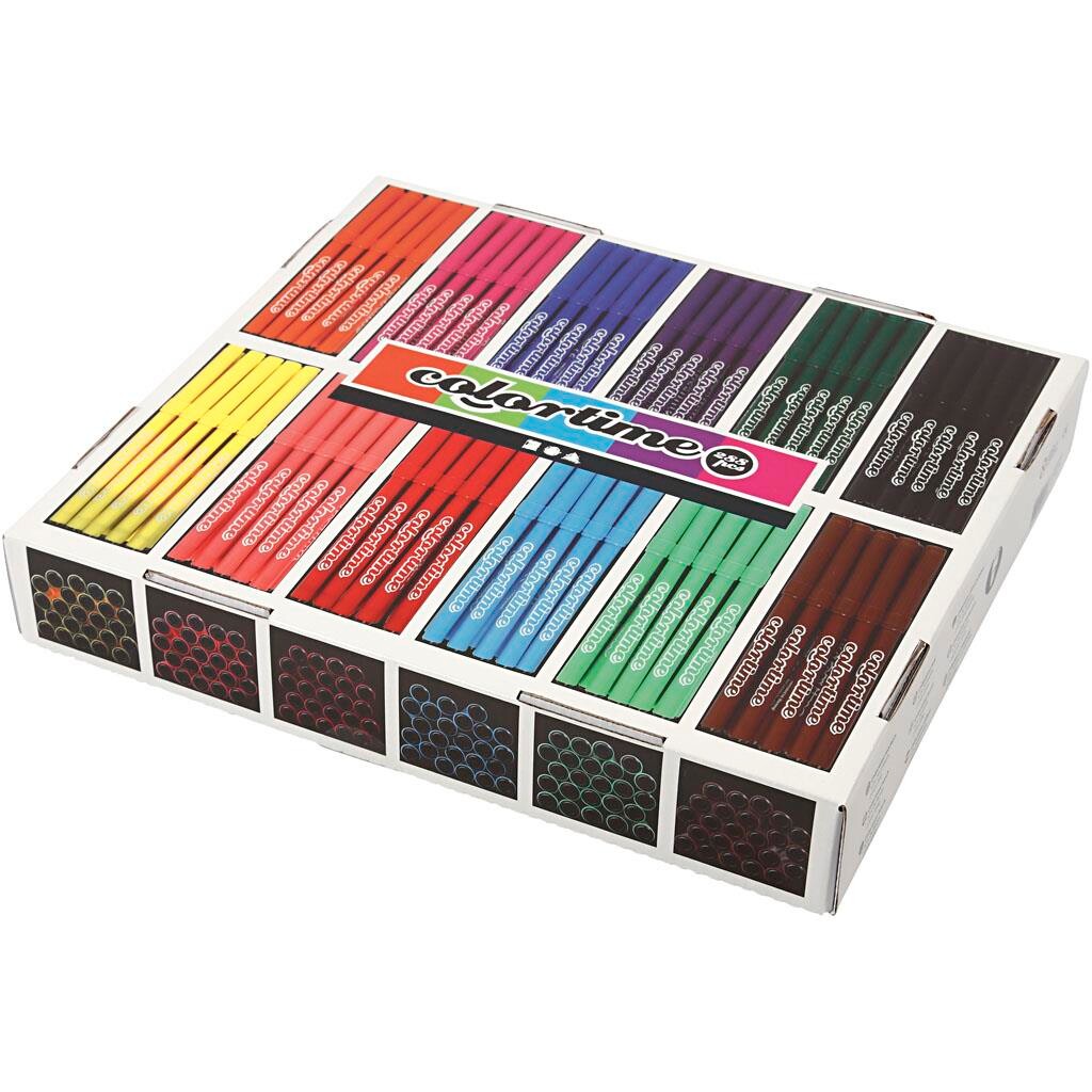 Tusser forskellige farver 2 mm Colortime - 288 stk.