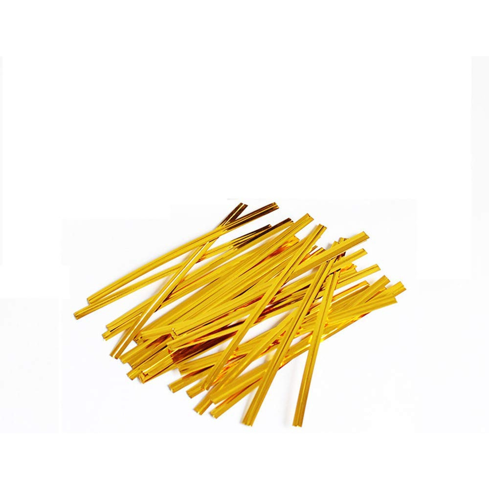 Poselukker twister guld PE 125mm - 1000 stk