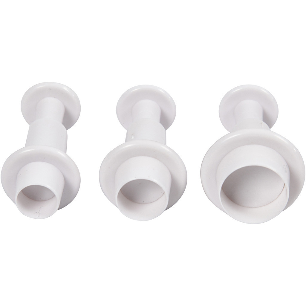 Udstikkere cirkel 2,1+2,3+2,6 cm - 3stk.