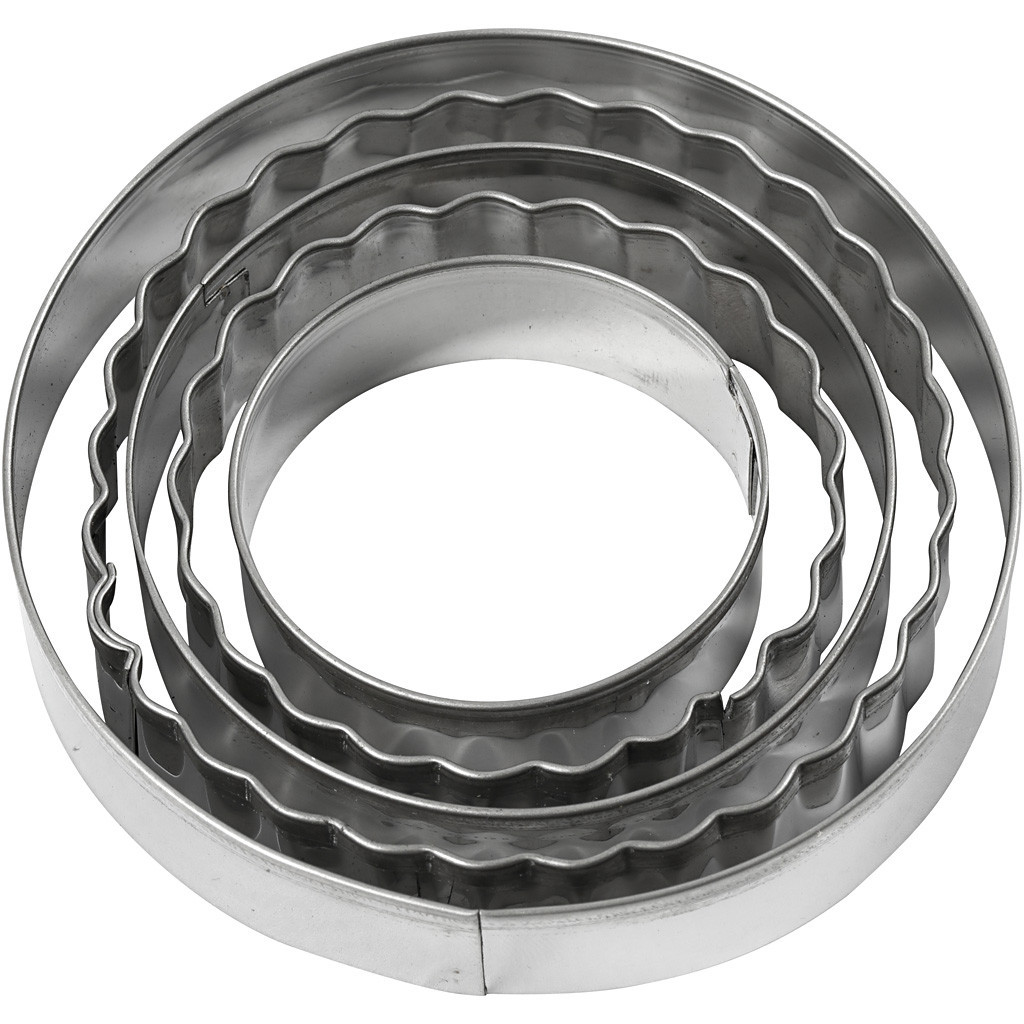Udstiksforme - Cirkel 8 cm - Metal - 5 stk
