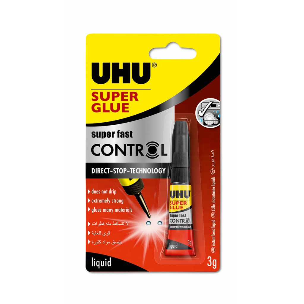 12 stk. UHU Lim Super glue Control 3g - Køb minimum 12 stk.