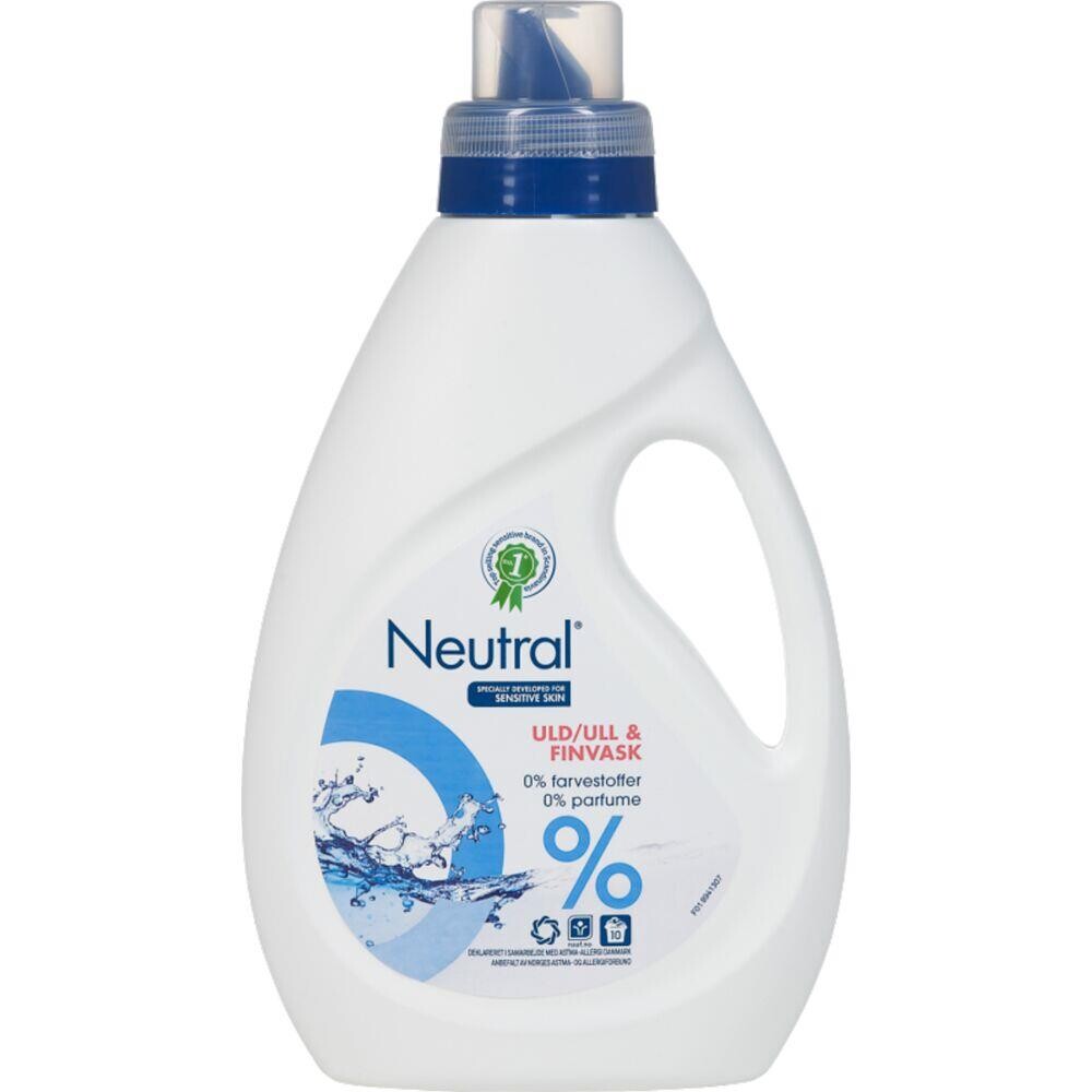 Uldvaskemiddel - Neutral Flydende 750 ml - Uden farve og parfume - 10 stk