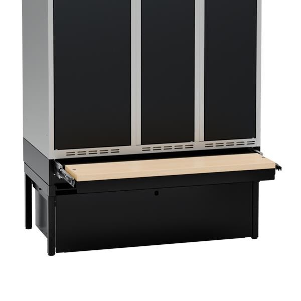 Understel med skuffe og siddebænk, 1000x550mm