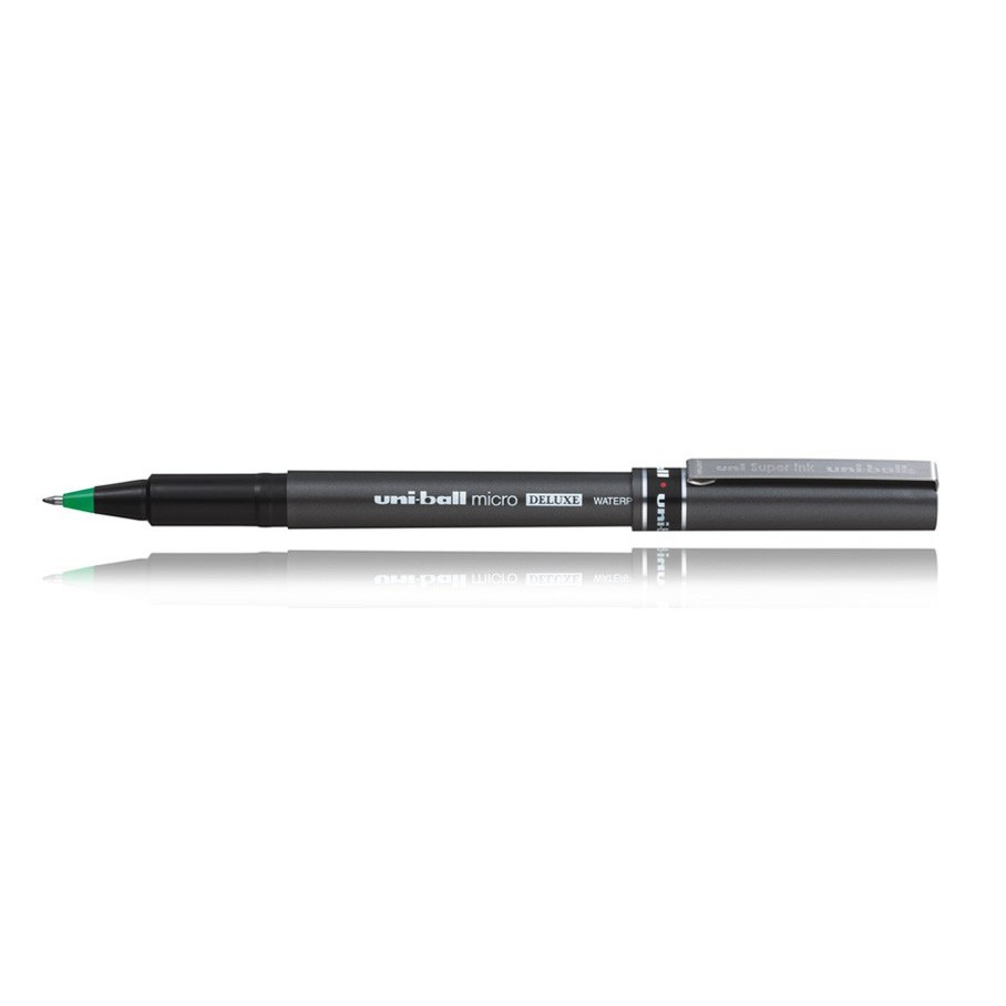 Uni-ball Micro Deluxe UB-155 - Grøn rollerpen 0,2 mm streg - 12 stk