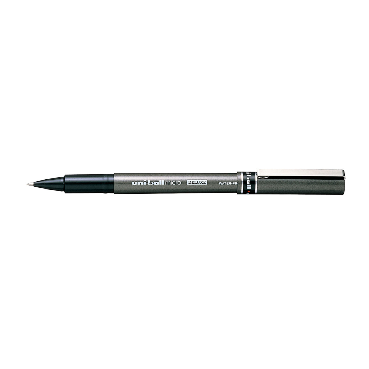 Rollerpen - Uni-ball Micro Deluxe UB155 - Sort - 0,2 mm - 12 stk.