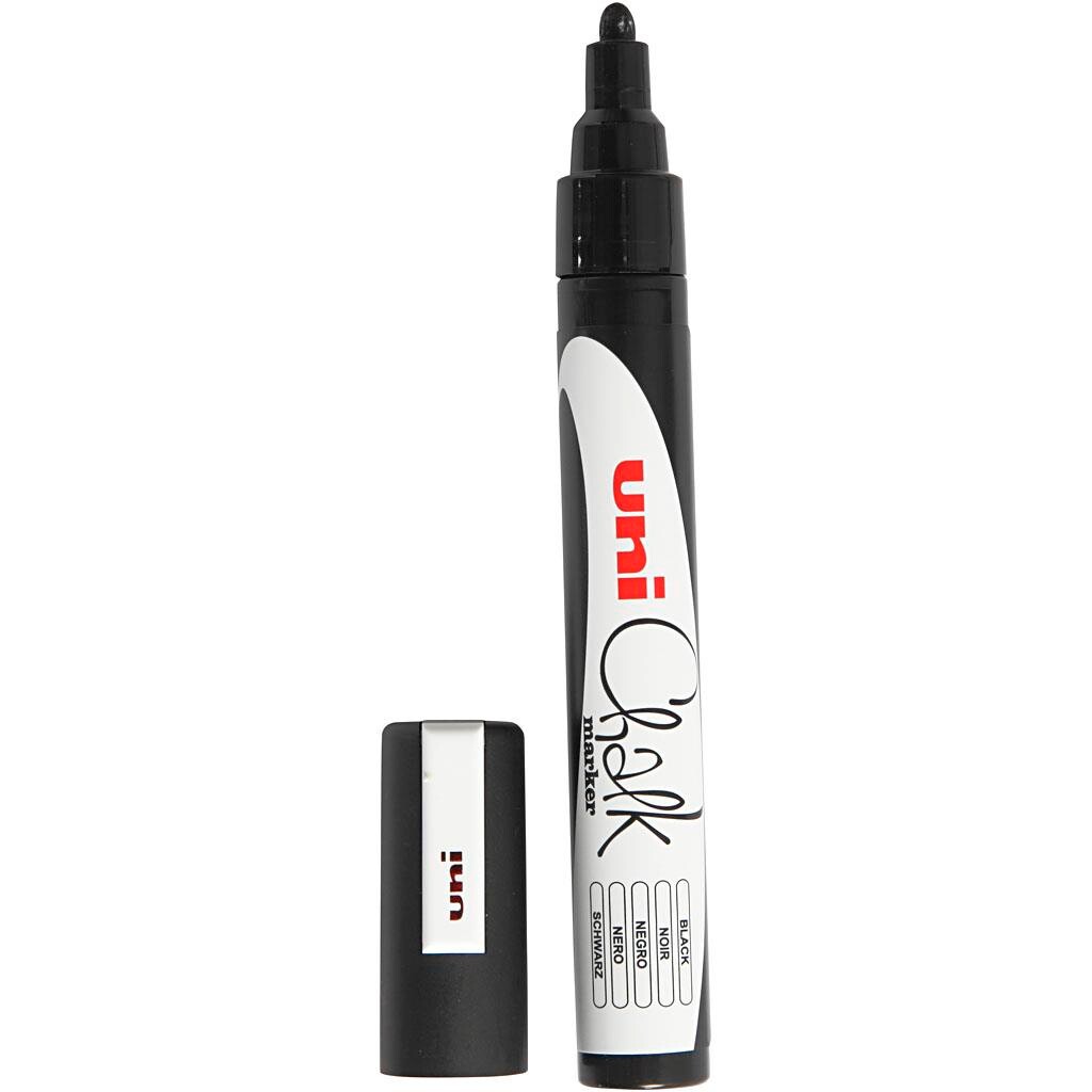 Uni Chalk Marker sort 1,8-2,5mm