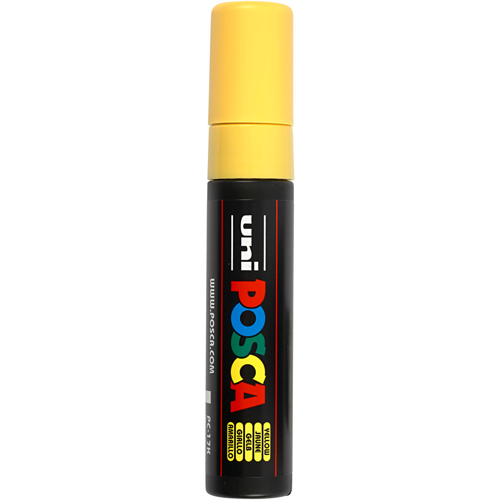 Posca Marker stregtykkelse: 15 mm PC-17K yellow extra broad - 1 stk
