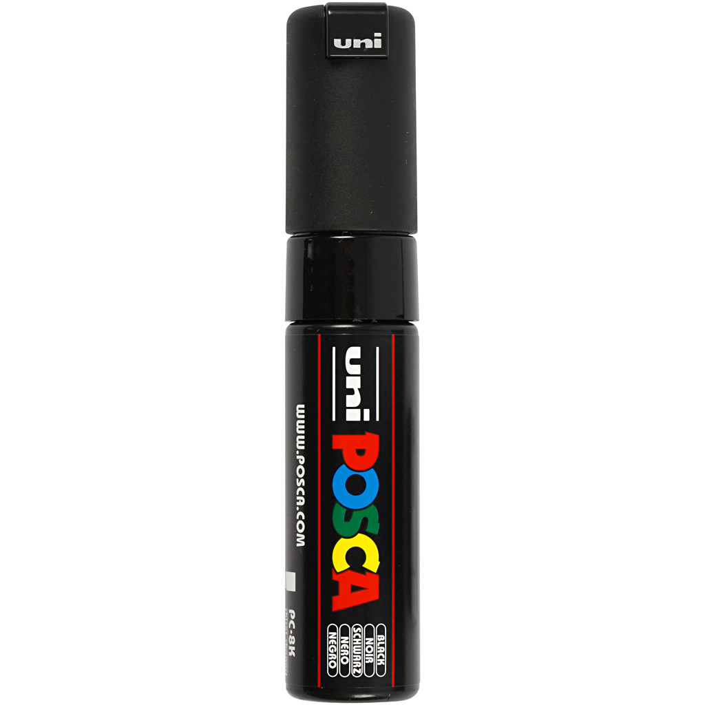 Posca Marker stregtykkelse: 8 mm PC-8K black broad 1 stk