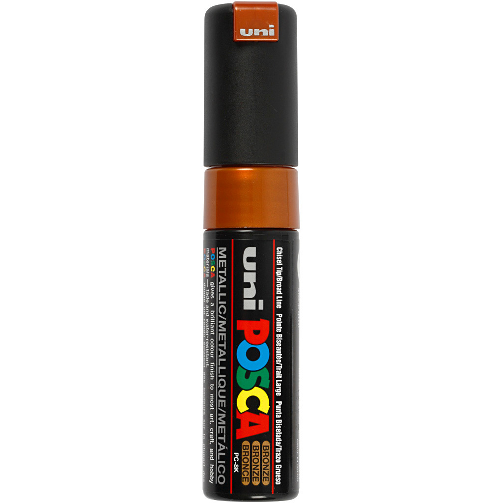 Marker - Uni Posca PC-8K 8 mm - Bronze - Broad - 1 stk