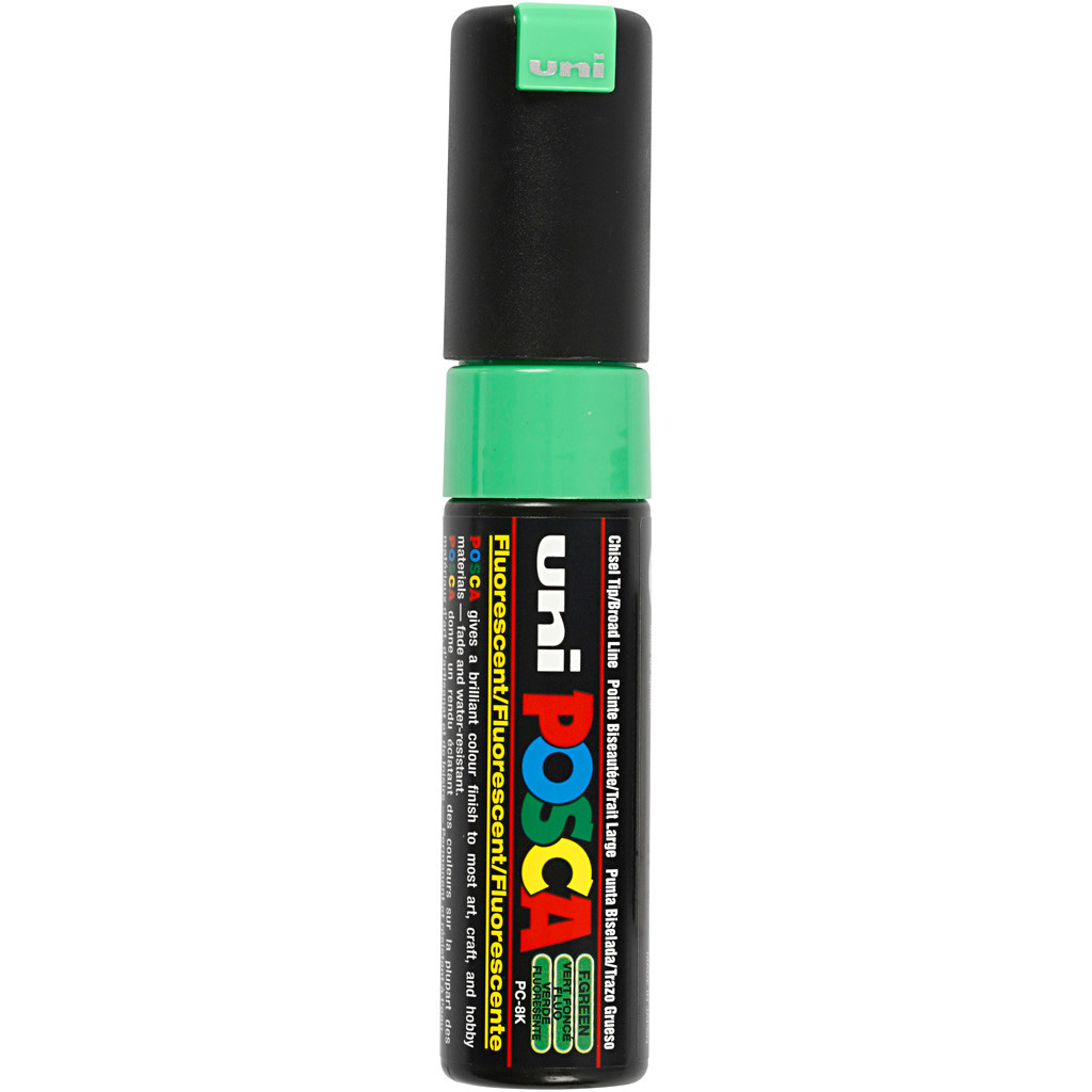 Posca Marker stregtykkelse: 8 mm PC-8K fluo green broad 1 stk
