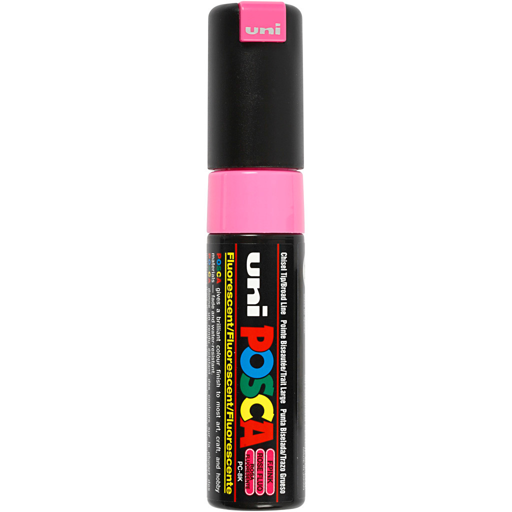 Posca Marker stregtykkelse: 8 mm PC-8K fluo pink broad 1 stk