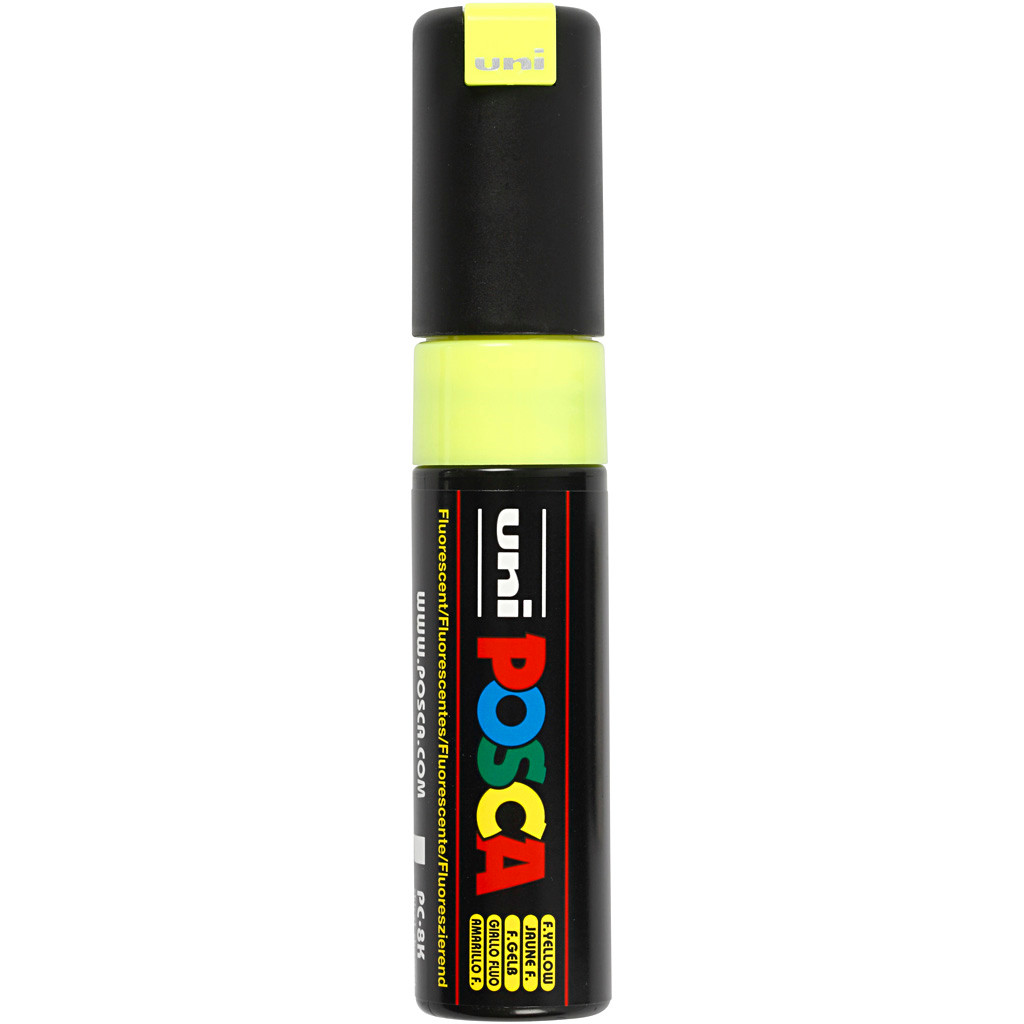 Posca Marker stregtykkelse: 8 mm PC-8K fluo yellow broad 1 stk