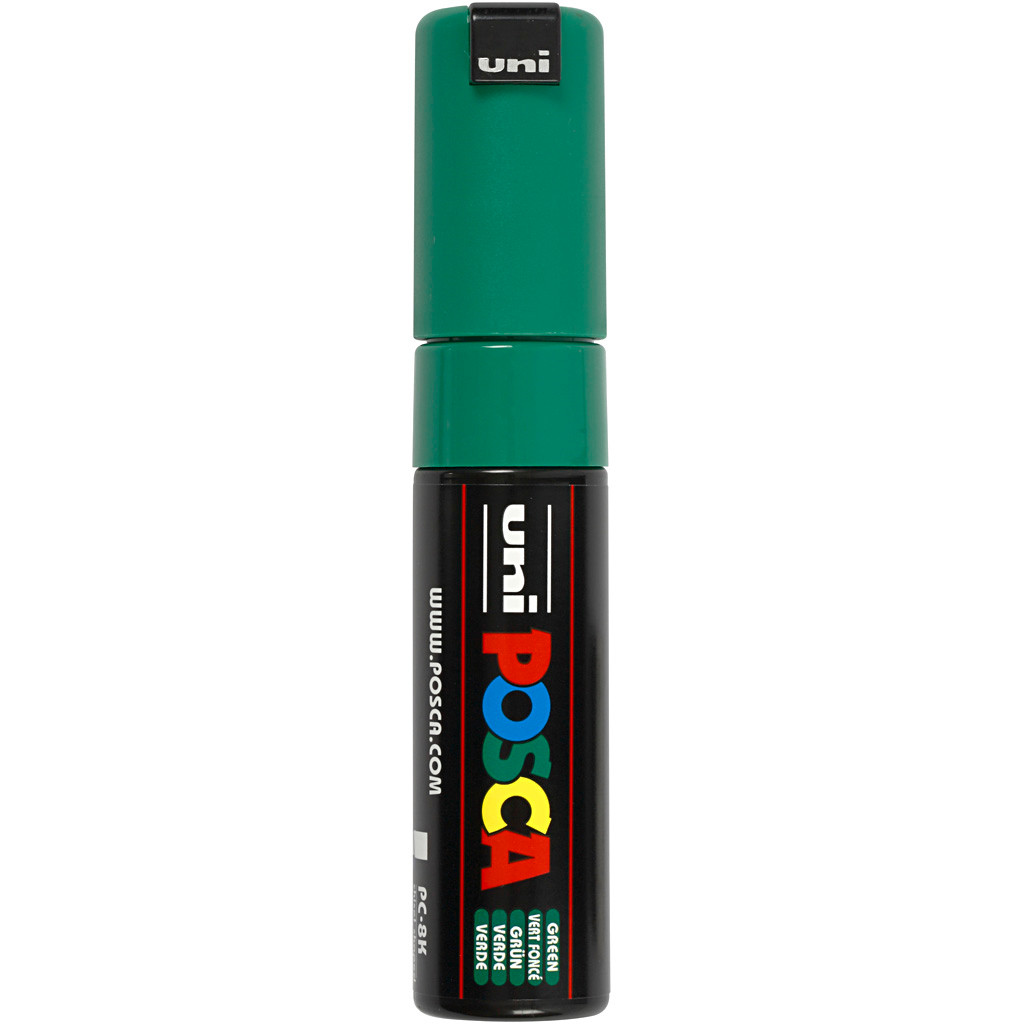 Posca Marker stregtykkelse: 8 mm PC-8K green broad 1 stk
