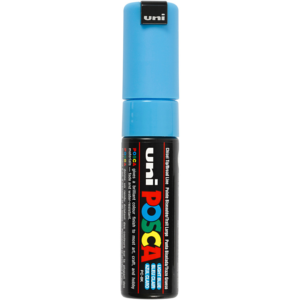 Posca Marker stregtykkelse: 8 mm PC-8K light blue broad 1 stk