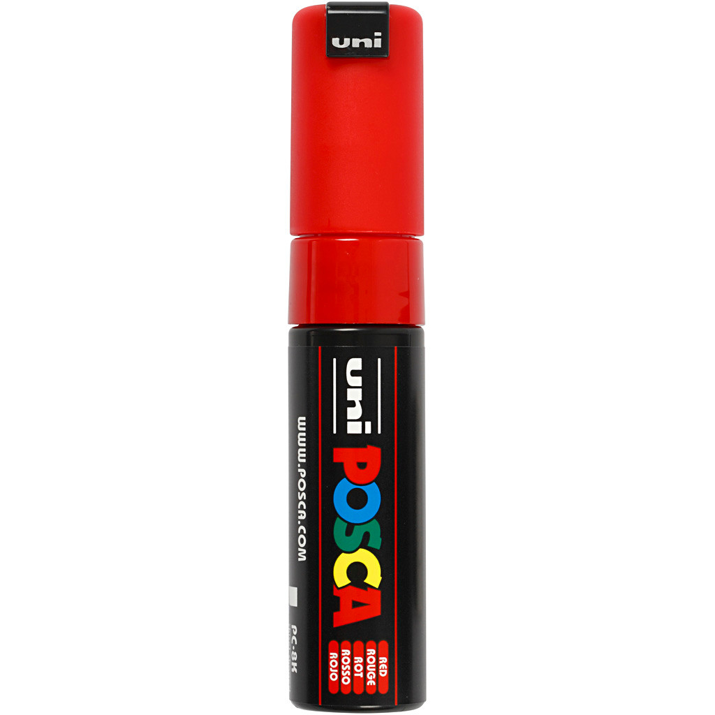 Posca Marker stregtykkelse: 8 mm PC-8K red broad 1 stk