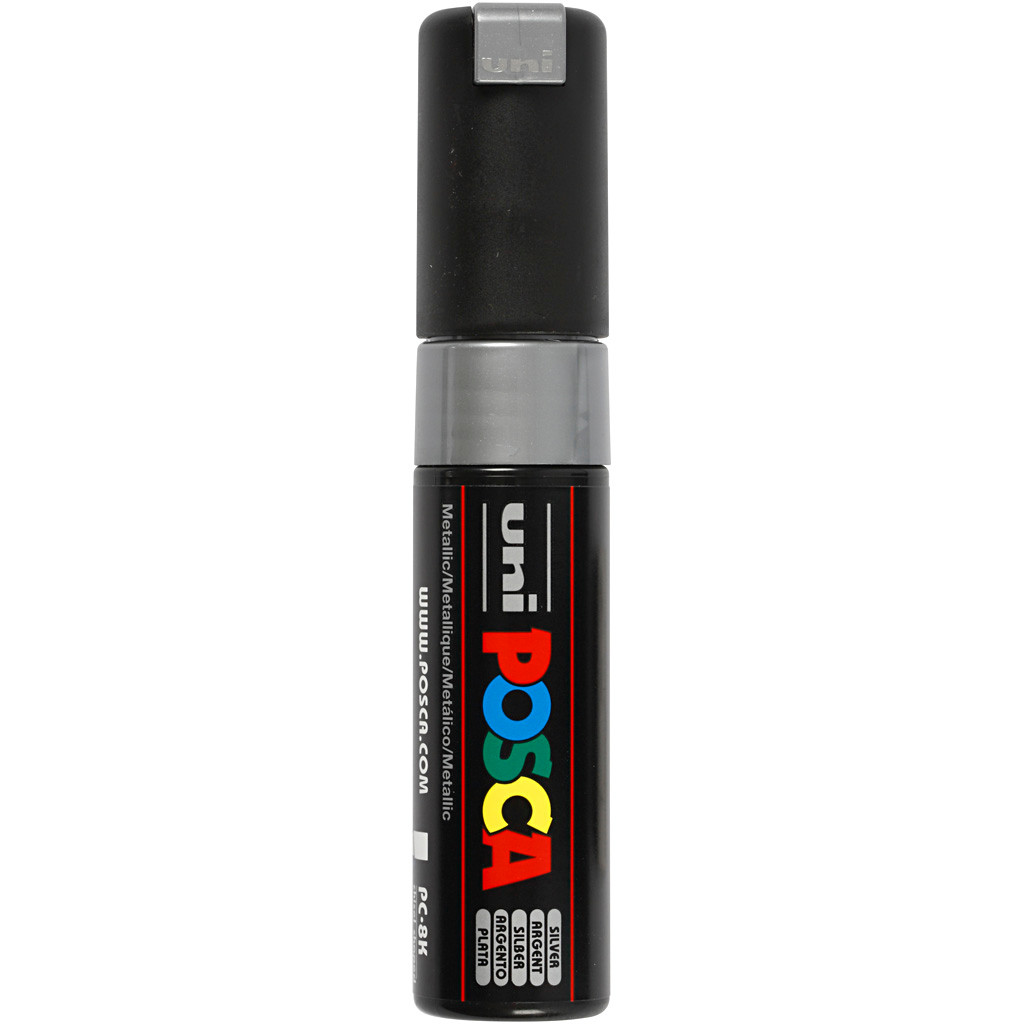 Posca Marker stregtykkelse: 8 mm PC-8K silver broad 1 stk