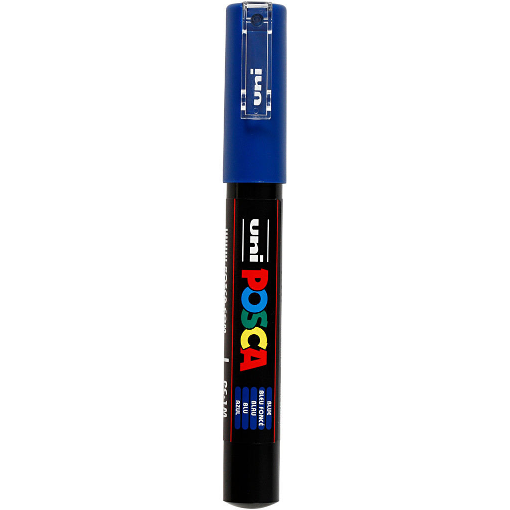 Tusch Posca, stregtykkelse: 0,7 mm, PC-1M , blue, extra-fine, 1stk.