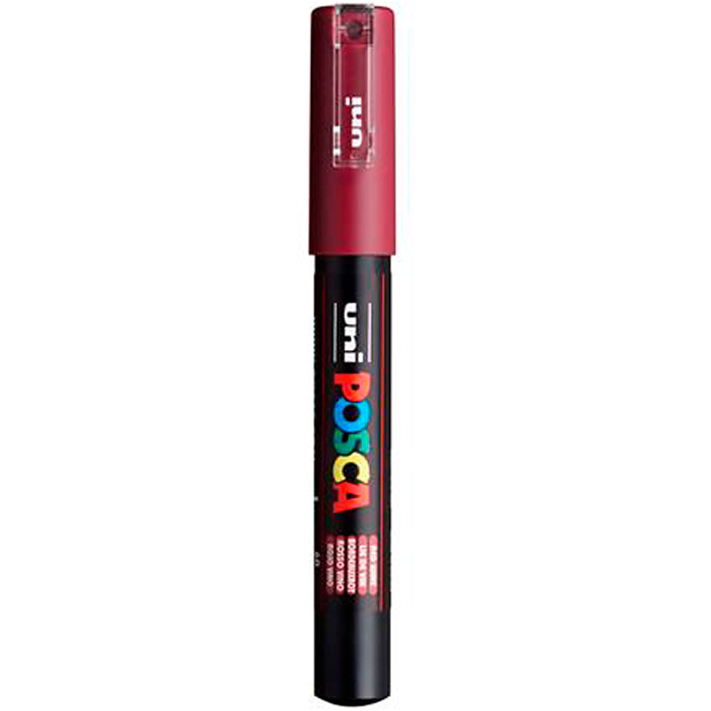 Posca tusser, stregtykkelse: 0,7 mm, PC-1M , dark red, extra-fine, 1stk.
