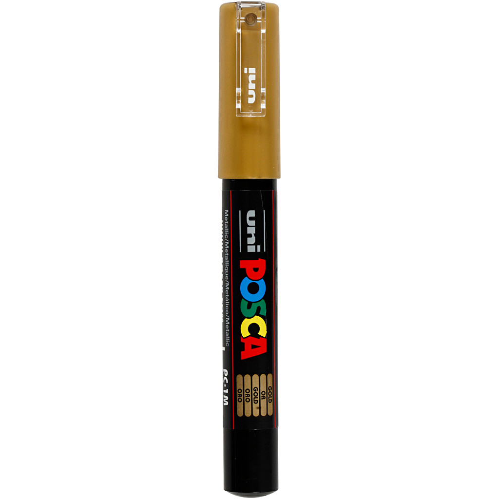 Posca tusser stregtykkelse: 0,7 mm PC-1M gold - extra-fine