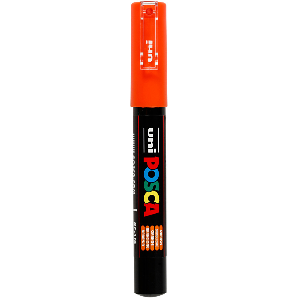Posca tusser stregtykkelse: 0,7 mm, PC-1M , orange, extra-fine, 1stk.