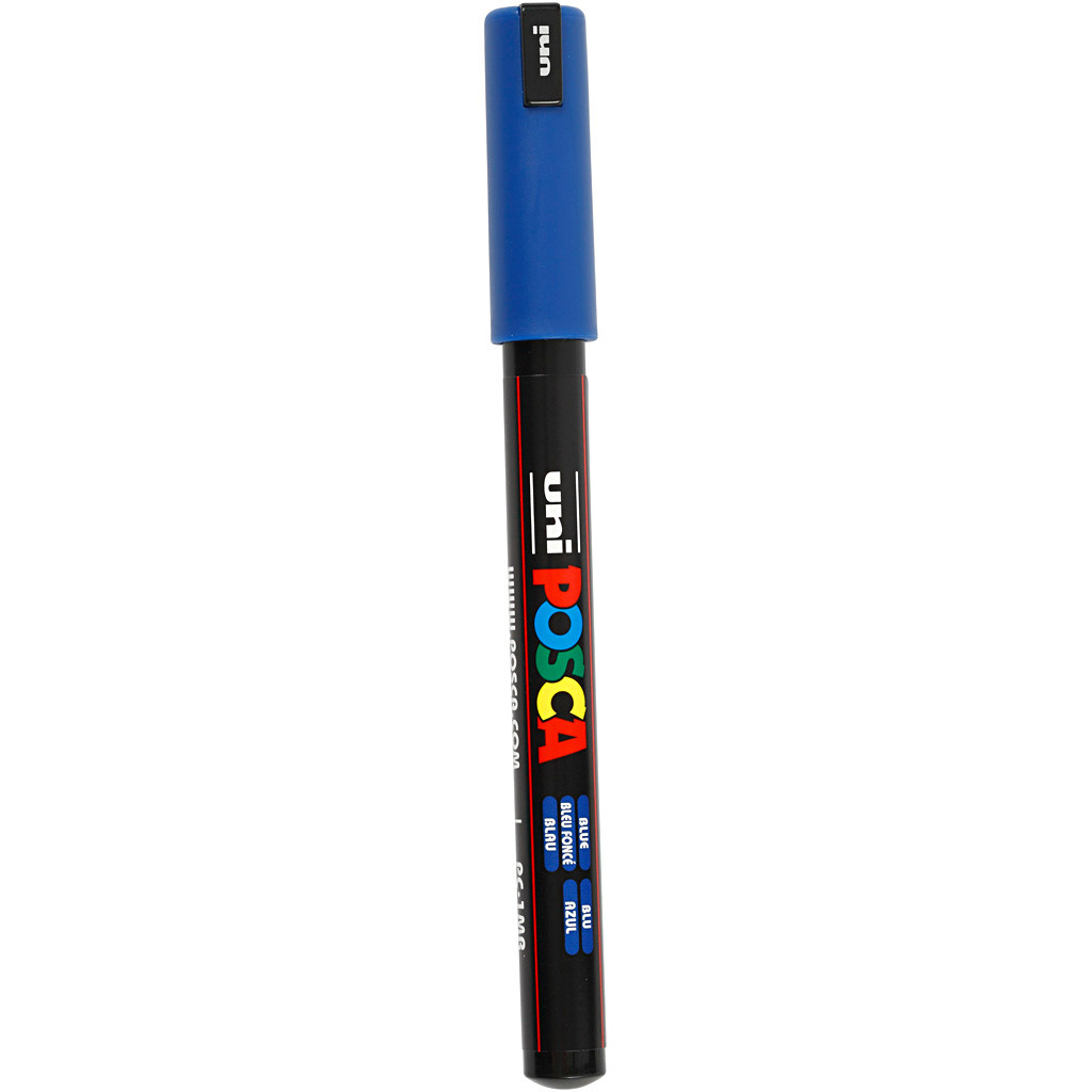 Posca Tuscher blå 0,7 mm ekstra smal spids - PC-1MR