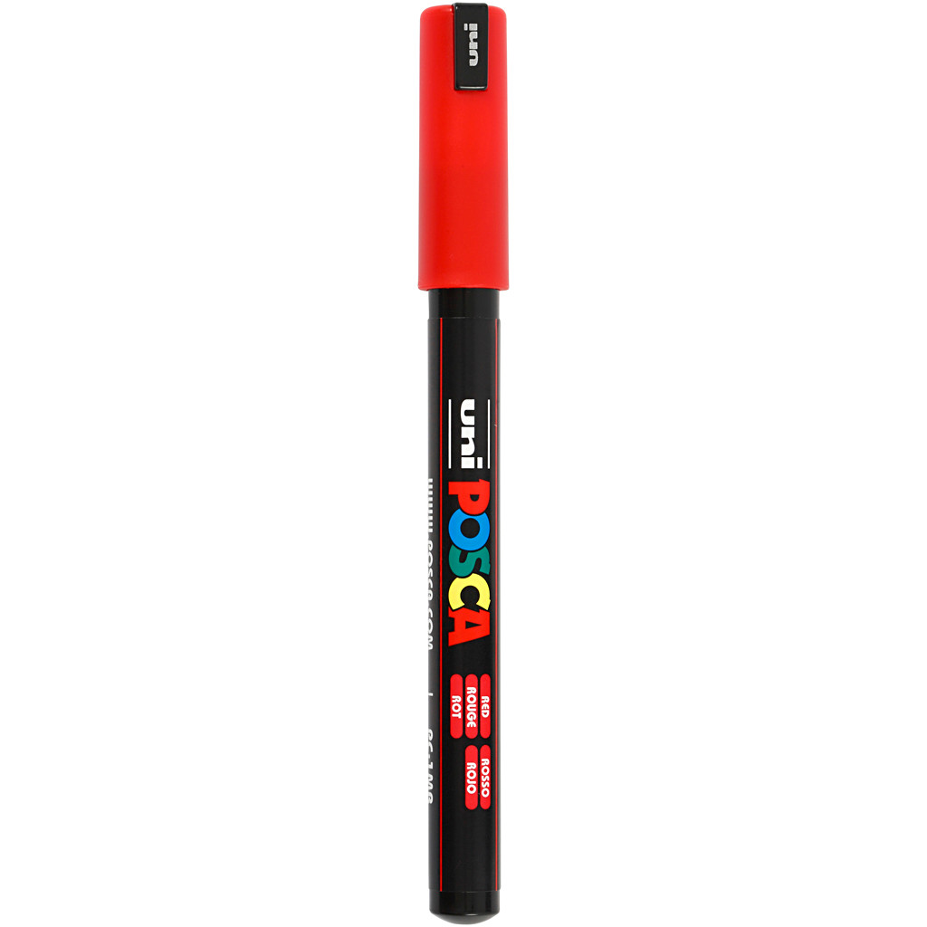 Posca tusser rød 0,7 mm ekstra smal spids - PC-1MR