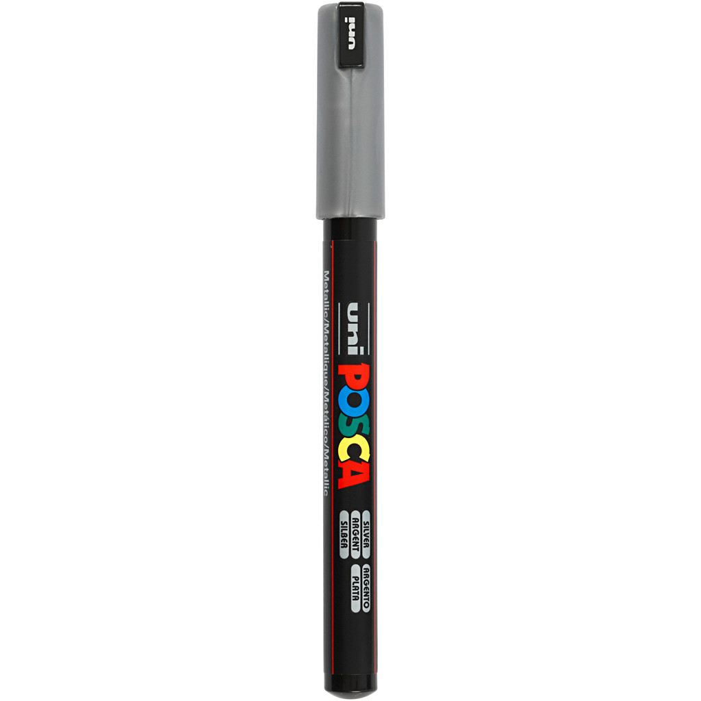 Tusch - Uni Posca PC-1MR 0,7 mm - Silver - Extra-fine - 1 stk