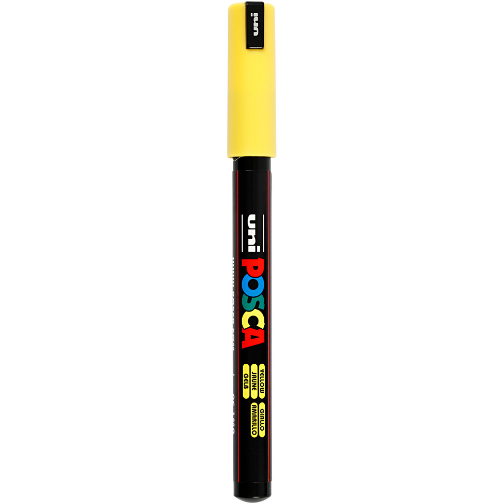 Posca Tusch gul 0,7 mm ekstra smal spids - PC-1MR