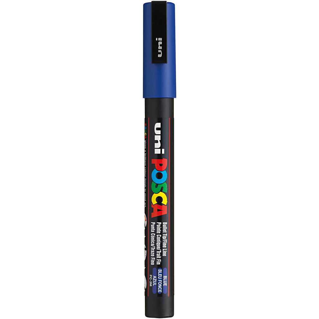 Tusch Posca, stregtykkelse: 0,9-1,3 mm, PC-3M , blue, fine, 1stk.