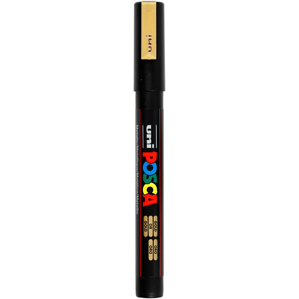 Posca tusser, stregtykkelse: 0,9-1,3 mm, PC-3M , gold, fine, 1stk.