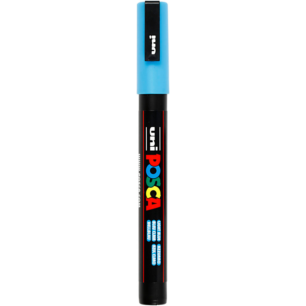 Posca tusser, stregtykkelse: 0,9-1,3 mm, PC-3M , light blue, fine, 1stk.