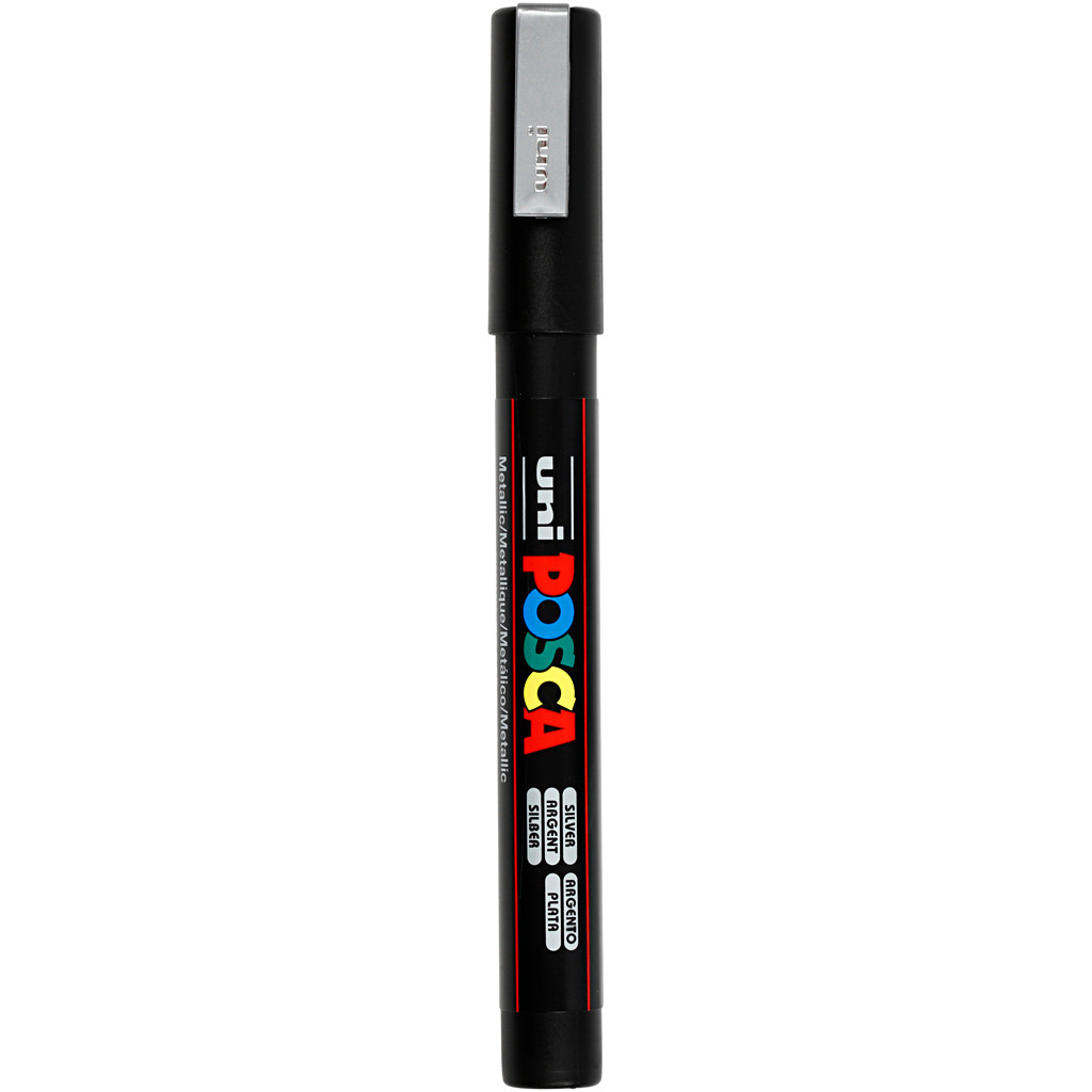 Posca tusser stregtykkelse: 0,9-1,3 mm, PC-3M , silver, fine, 1stk.