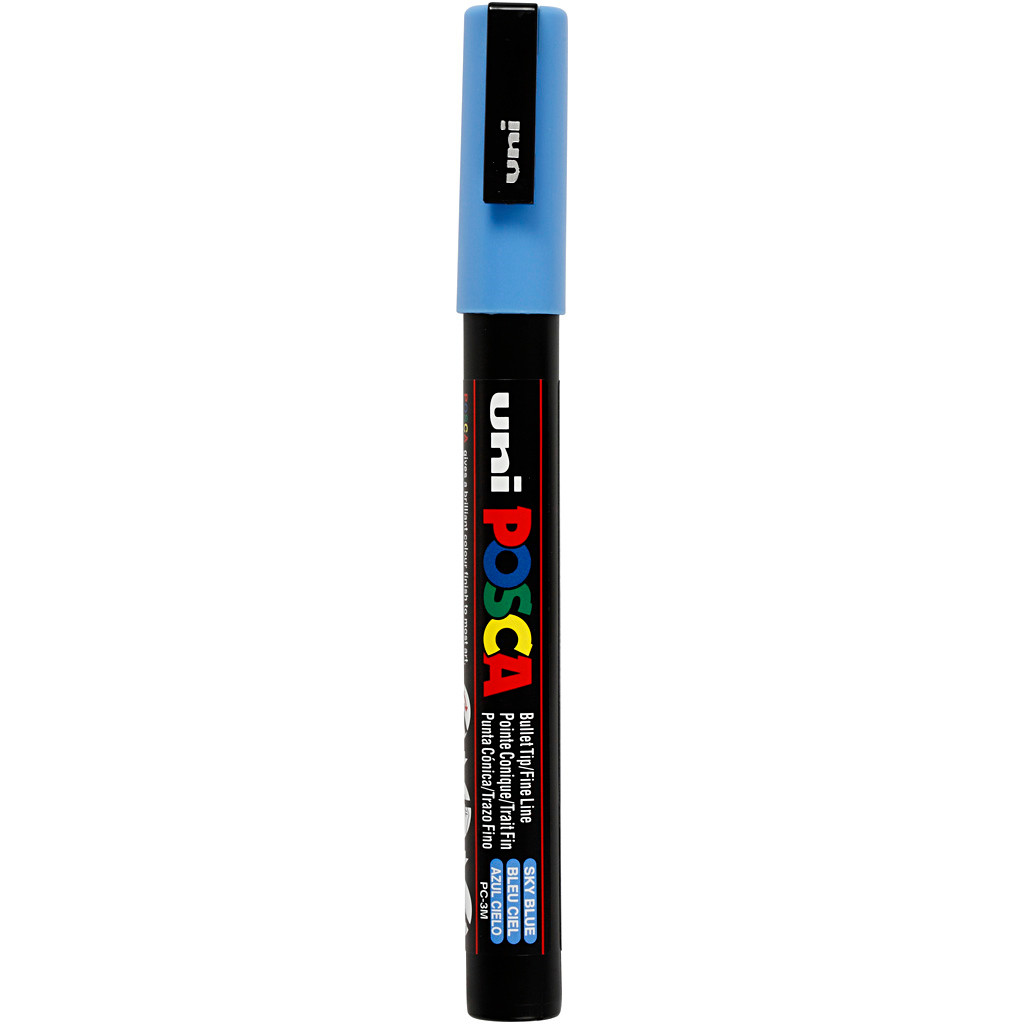 Tusch Posca, stregtykkelse: 0,9-1,3 mm, PC-3M , sky blue, fine, 1stk.