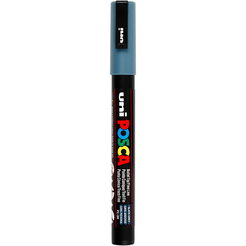 Tusch Posca, stregtykkelse: 0,9-1,3 mm, PC-3M , slate grey, fine, 1stk.