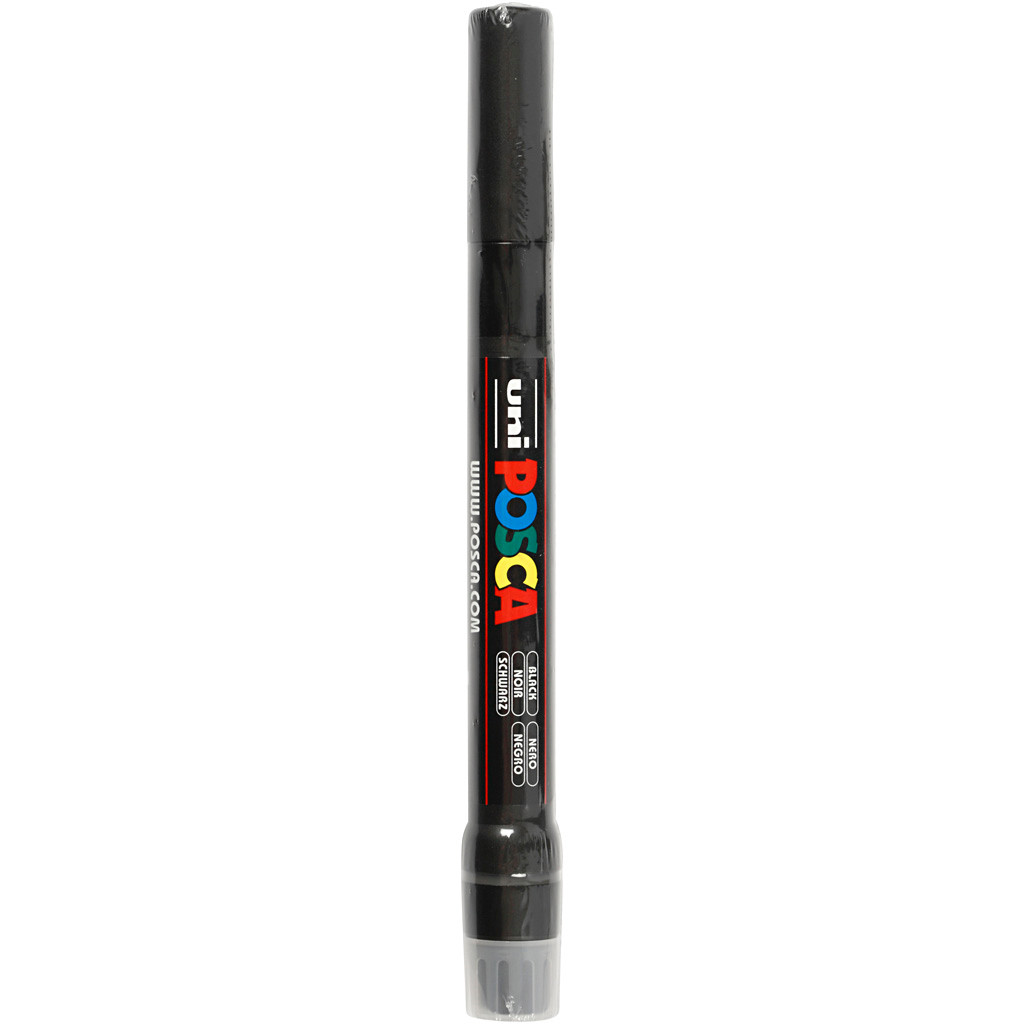 Posca tuscher, stregtykkelse: 1-10 mm, PCF350 , black, brush, 1stk.