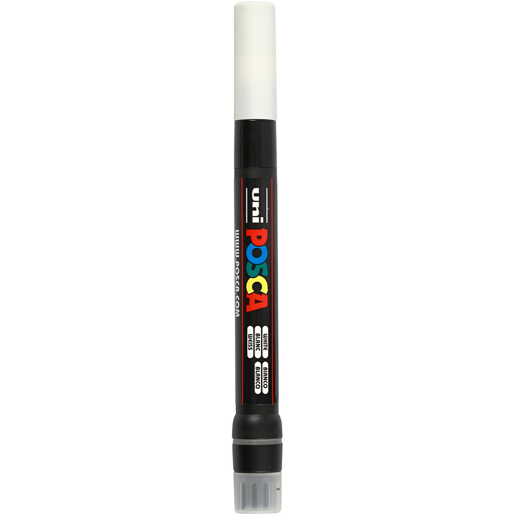 Posca tusser, stregtykkelse: 1-10 mm, PCF350 , white, brush, 1stk.