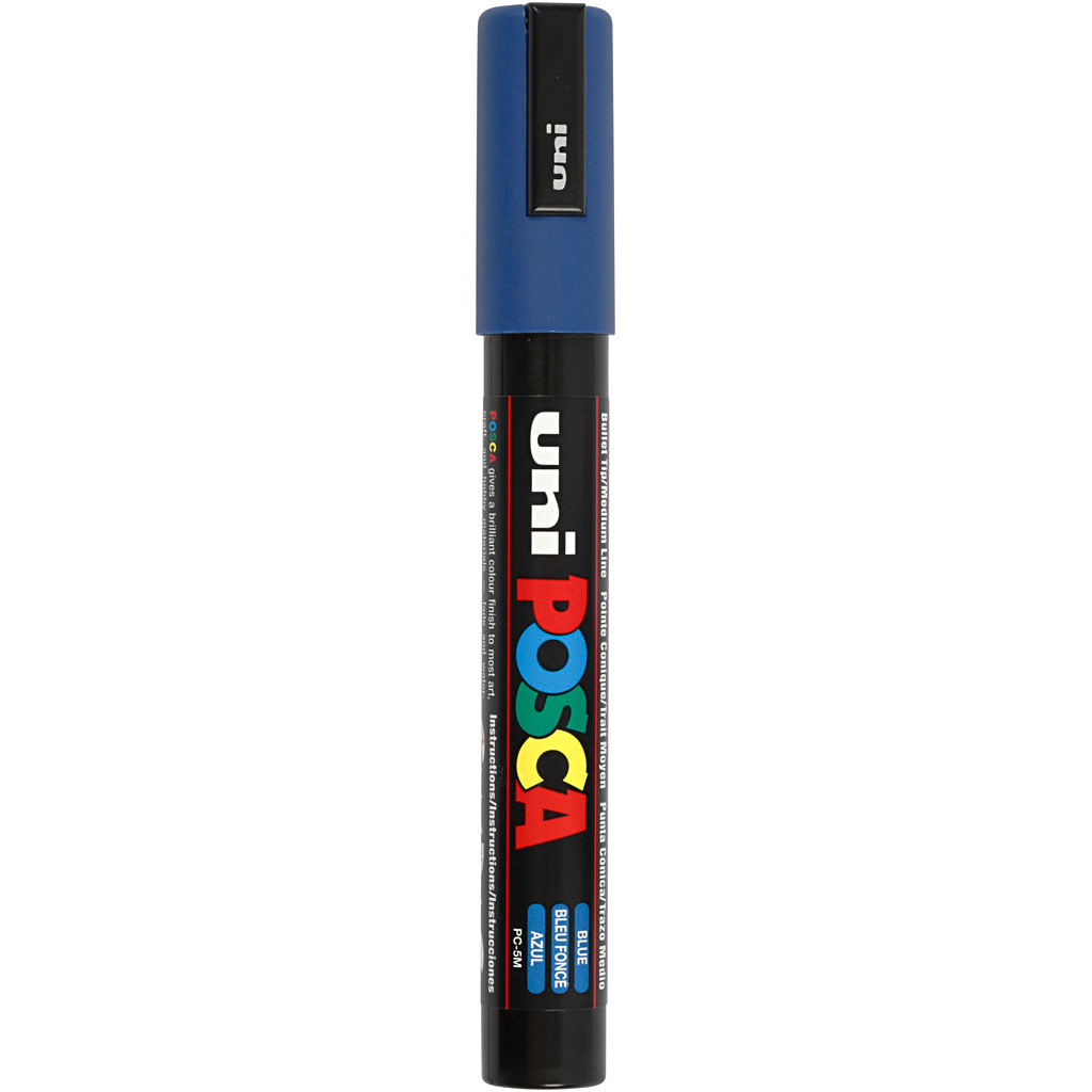 Tusch Posca, stregtykkelse: 2,5 mm, PC-5M , blue, medium, 1stk.