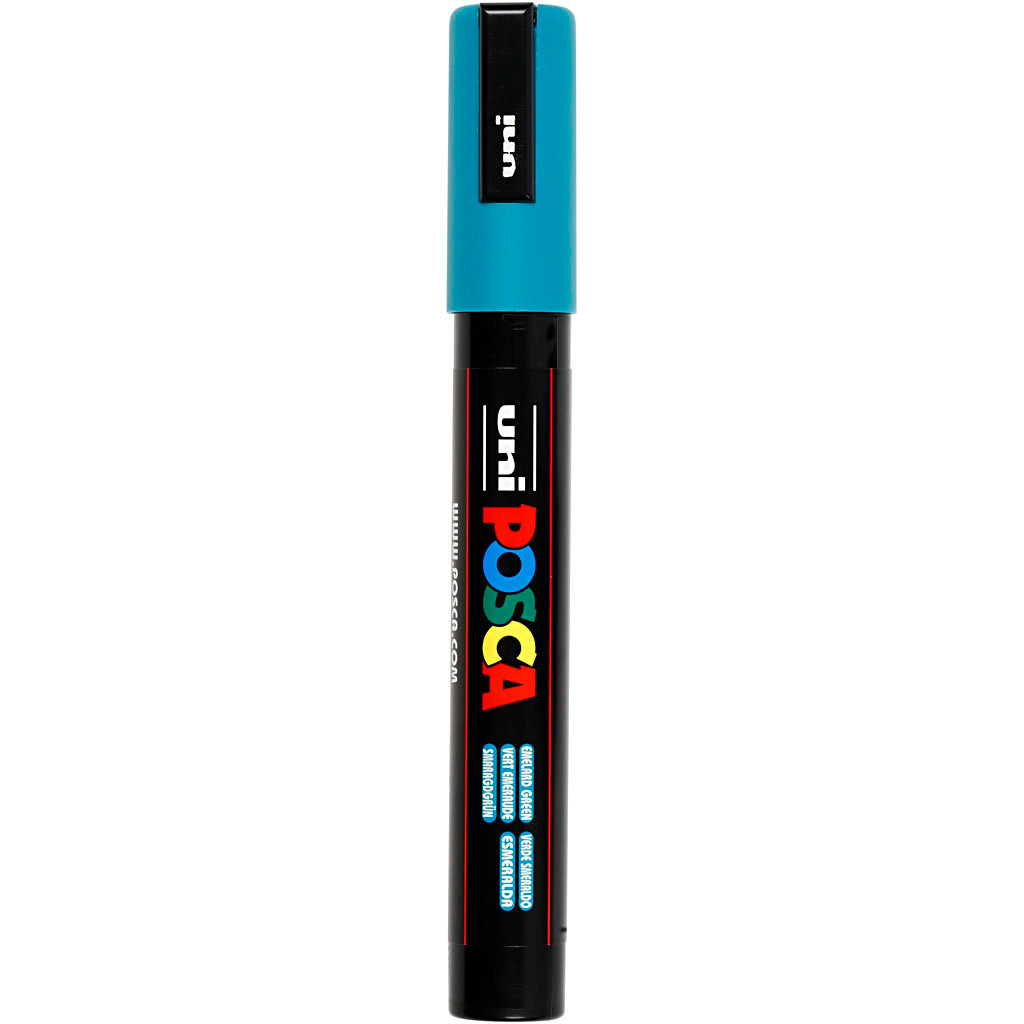 Posca tusser, stregtykkelse: 2,5 mm, PC-5M , emerald green, medium, 1stk.