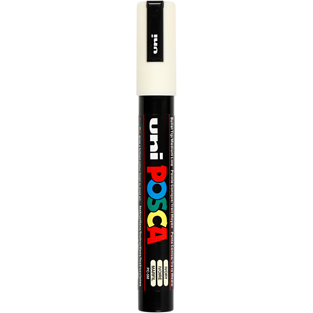 Tusch Posca, stregtykkelse: 2,5 mm, PC-5M , ivory, medium, 1stk.